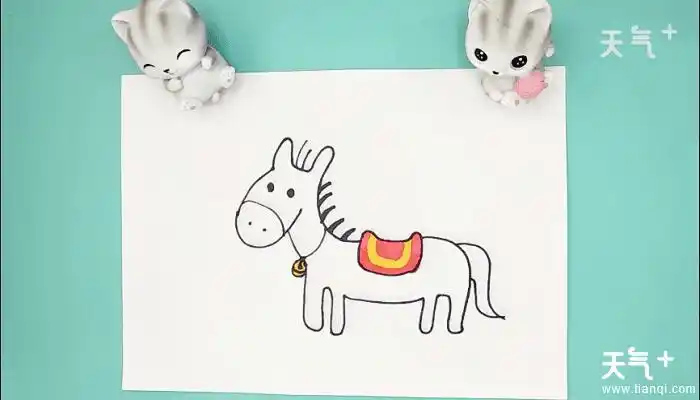 西游记白龙马简笔画可爱