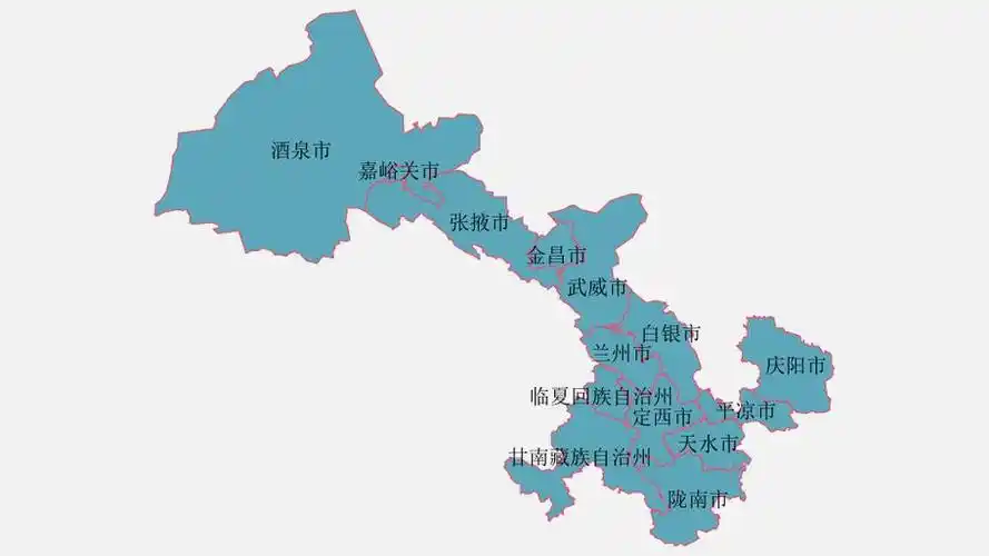 甘肃行政区划地图,甘肃行政区划表-吸猫网