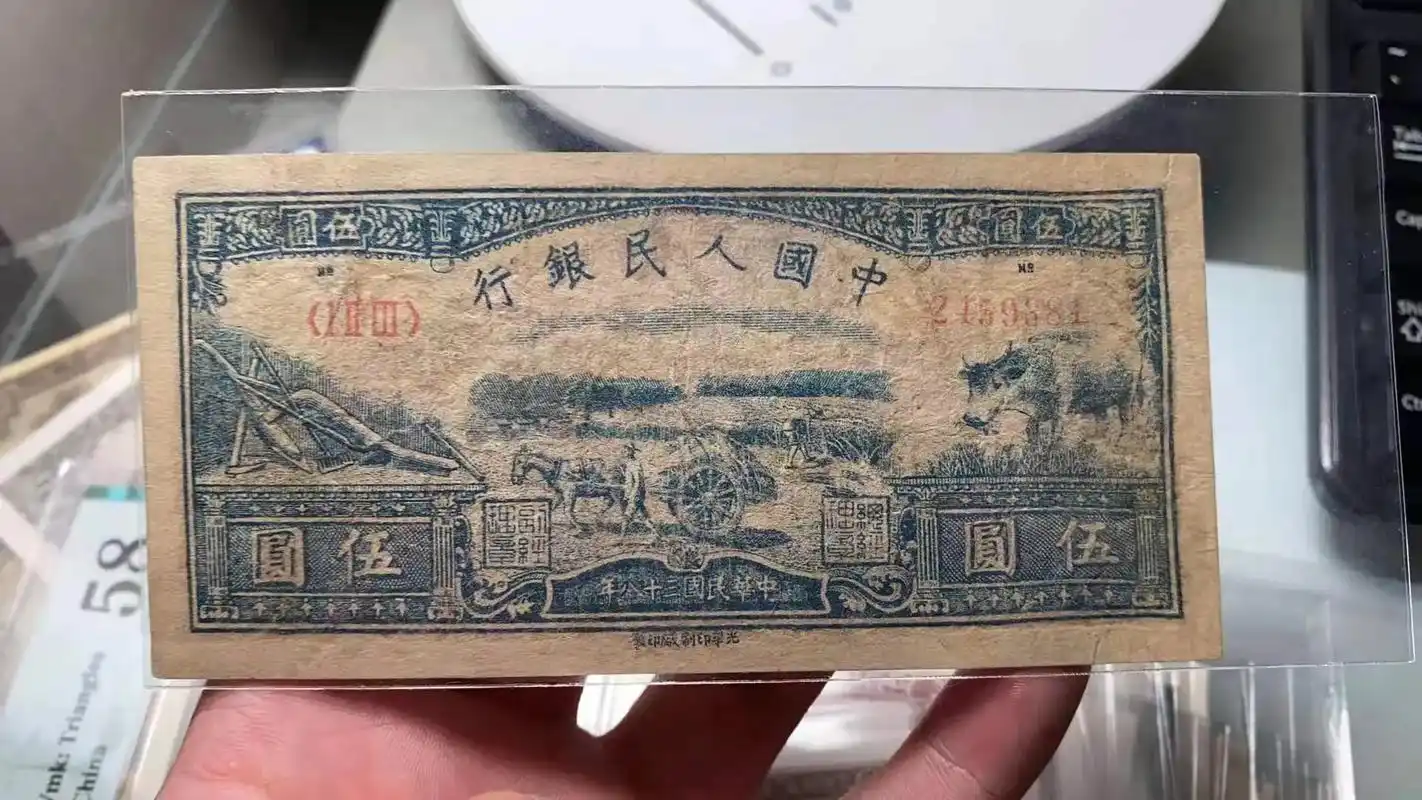 第一套人民币五元水牛