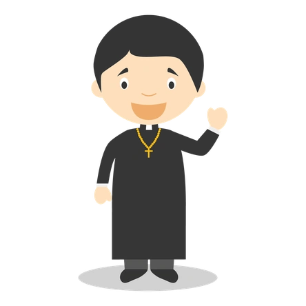 卡通牧师免抠png人物素材