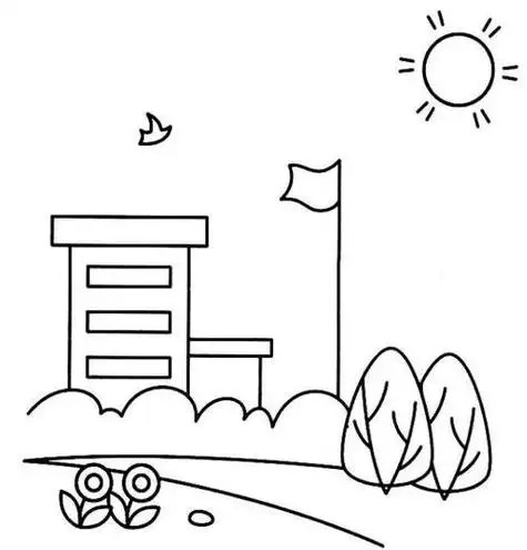 幼儿简笔画我要去学校 简笔画图片大全-蒲城教育文学网