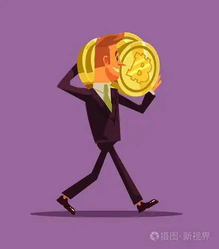 加密货币百万富翁和新技术概念. 矢量平面卡通插图