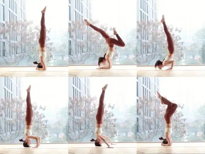 瑜伽倒立拍照体式分享换个角度看世界