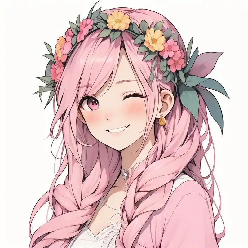 哇哦,这组粉色系甜美女生头像也太好看了吧!