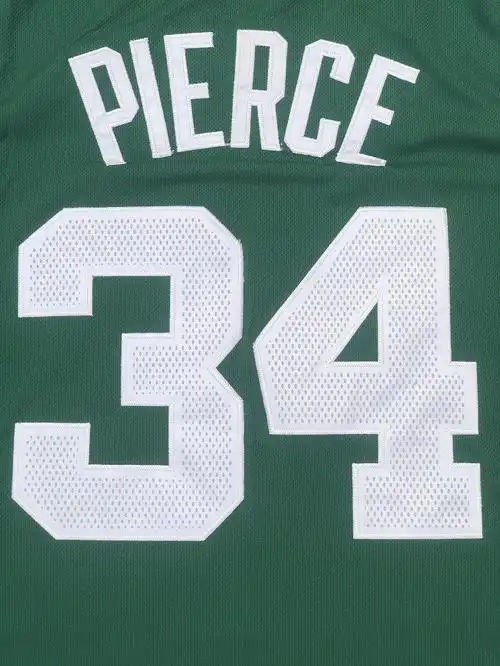 凯尔特人队34号皮尔斯球衣复古球迷版透气背心速干刺绣篮球服男女