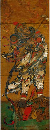 工笔画底稿竖副佛像罗汉神话人物四大天王1#白描打印稿宣纸稿