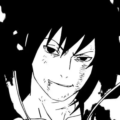 林川佐助动漫男生黑白头像