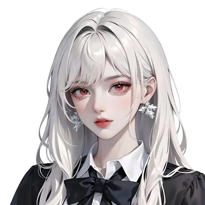 白发|红瞳御姐|头像 幸亏思念无声,否则震耳欲聋; 幸亏心痛无声,否则