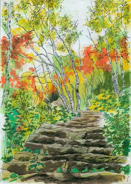 马克笔风景