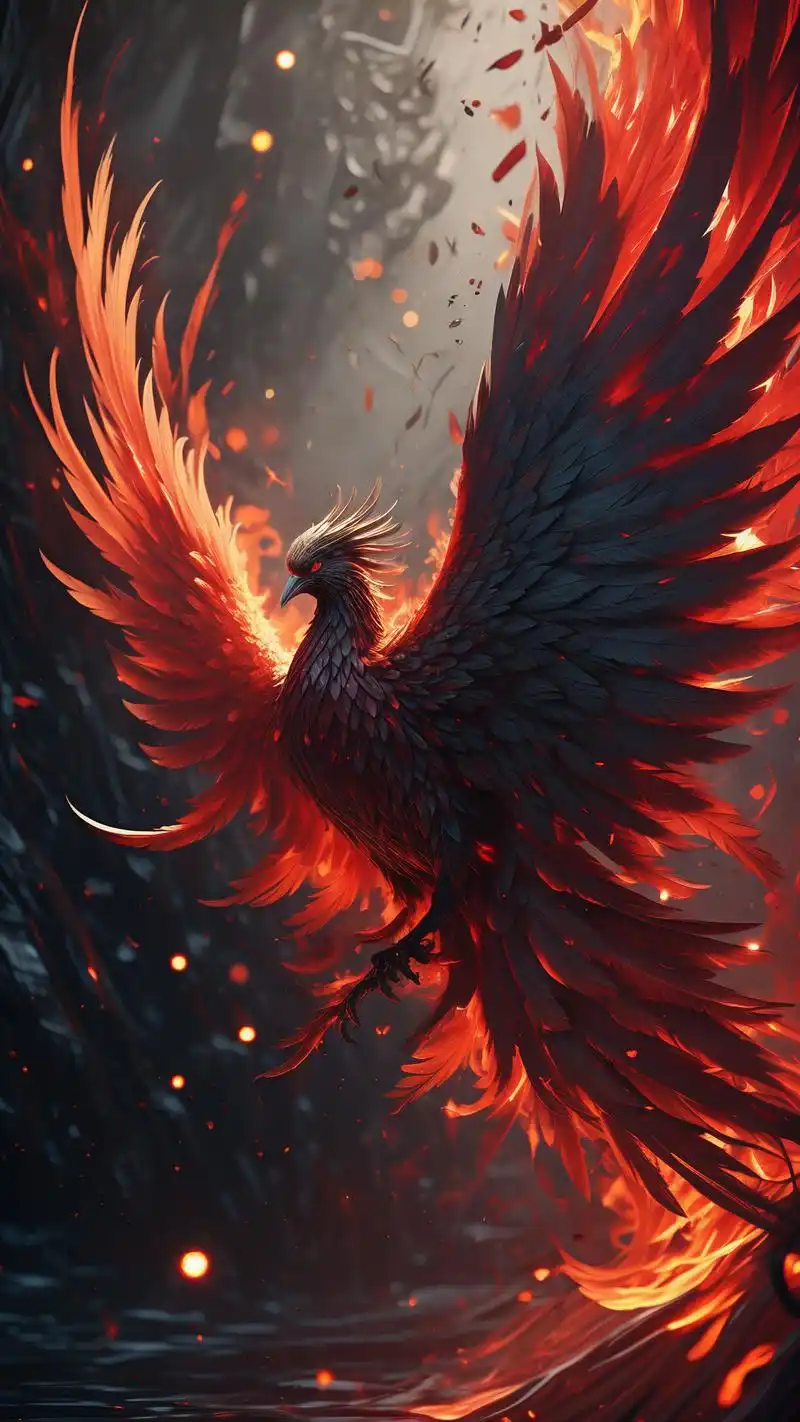 97黑红火焰壁纸,炫酷炸裂!99 喔,这黑红火焰壁纸真的太帅了!