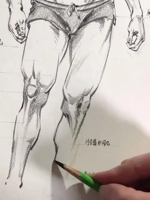 美术生的腿部肌肉速写来袭,都把我给震撼了!这画技也太棒了吧!