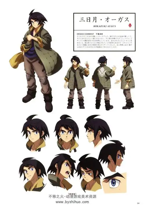 机动战士高达铁血的奥尔芬斯动画角色设定资料原画画集