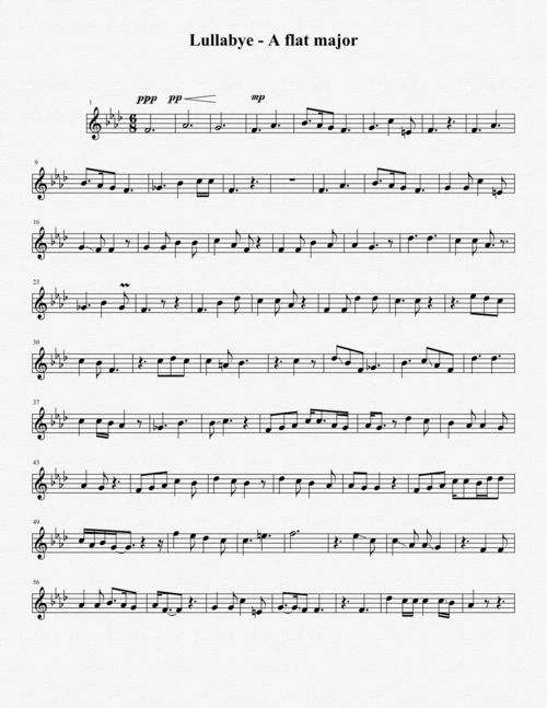 明日方舟lullabye人声主旋律自扒谱