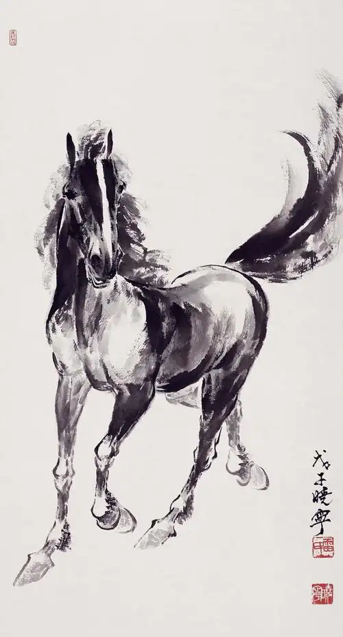 雷晓宁画作欣赏(国画:马)