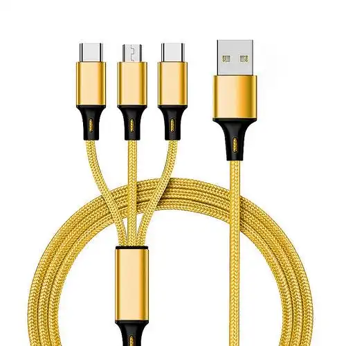 三合一数据线一拖三充电线耐用快充适用于苹果安卓typec小米oppo红米