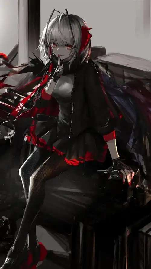 暗黑动漫御姐微丧背景图〈制作不意,拿图点赞〉(暗黑系动漫女生壁纸)