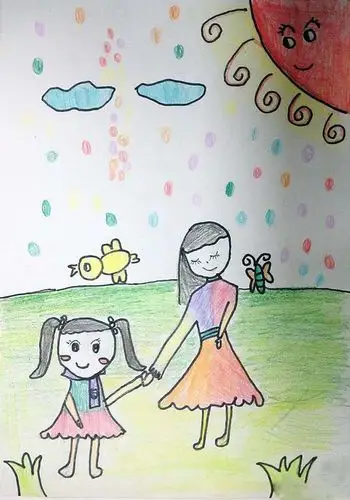 葡萄班的小朋友们通过画一幅画《我的妈妈》以及表演手势舞《鲜花送