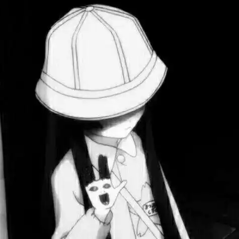 黑白丧失望透顶女生头像