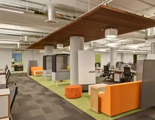 美国至日移动公司办公室-办公空间装修案例-筑龙室内设计论坛