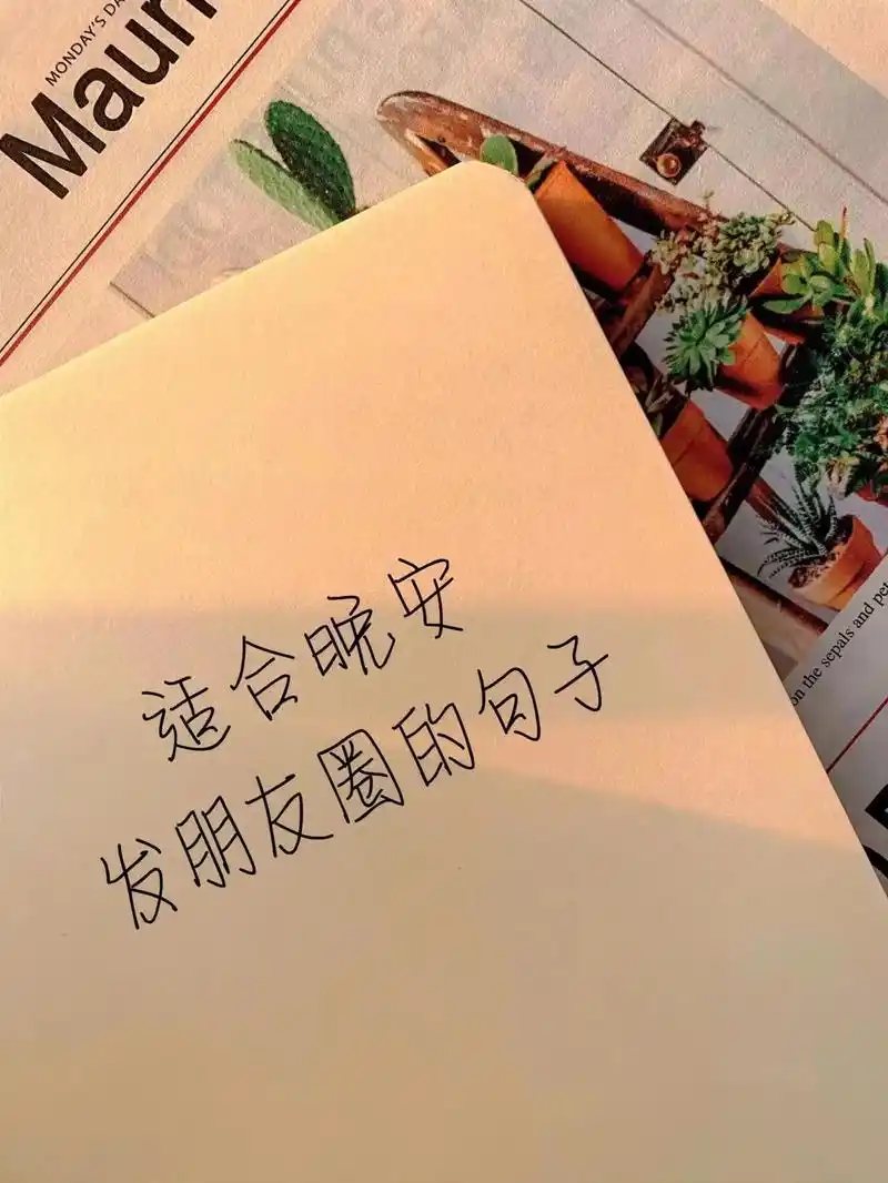 手写语录711571157115人适合晚安发朋友圈的句子!