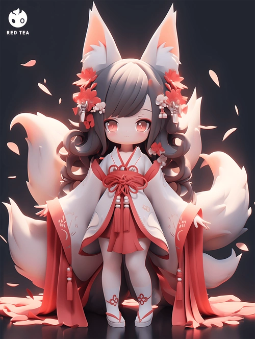 9 张山海经九尾狐 prompt 灵感