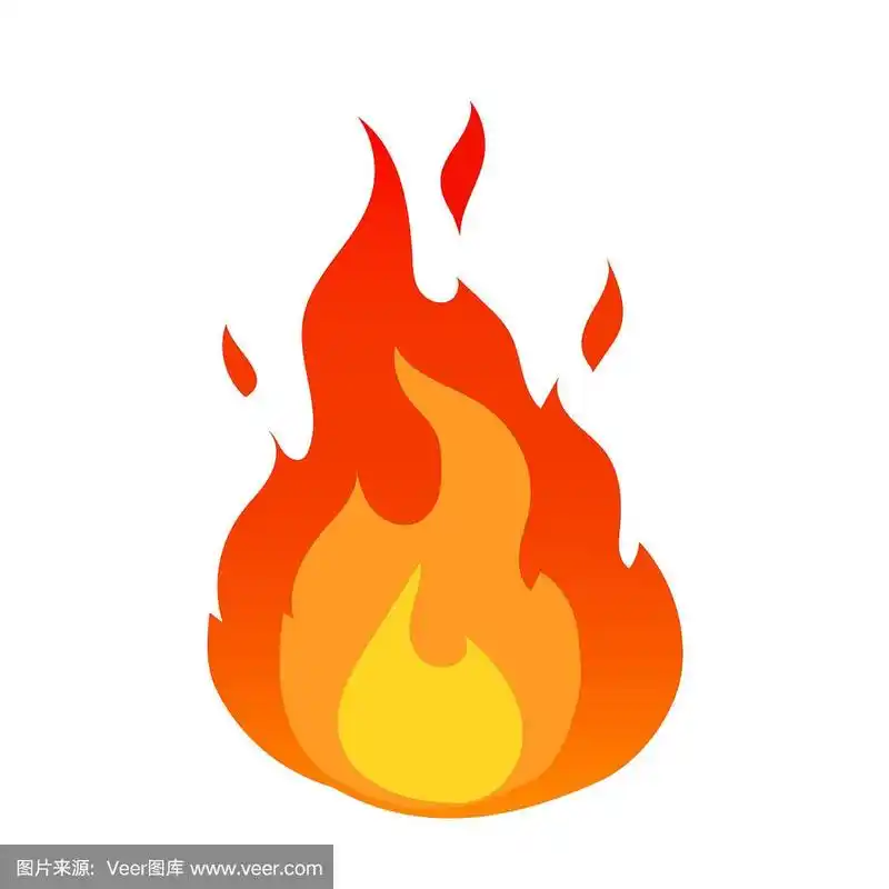 火苗标志孤立图标