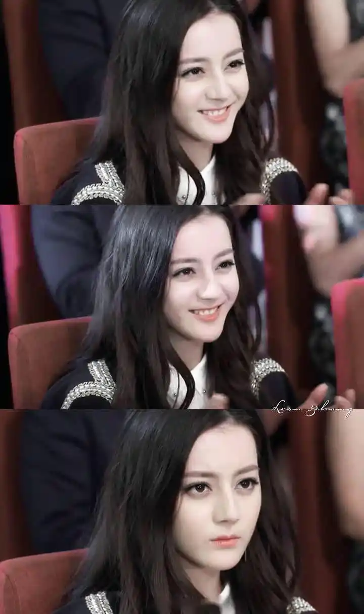 分享一个还没整牙的迪丽热巴,小虎牙敲可爱,笑起来好甜,奶乎乎