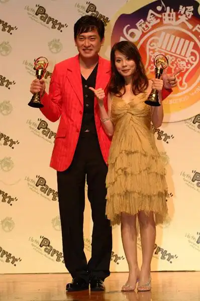 图文王识贤孙淑媚获奖后台开心合影