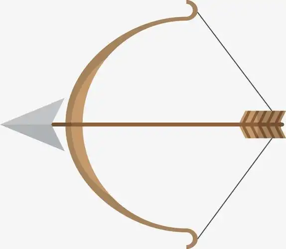 棕色简约弓箭装饰图案