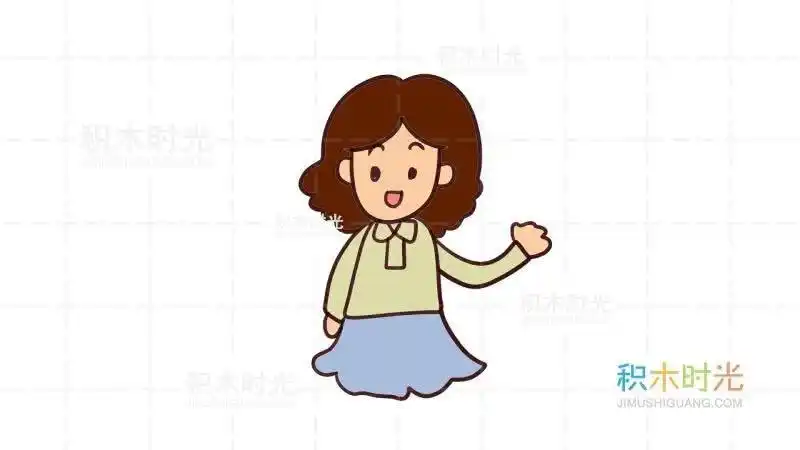 简笔画妈妈加颜色