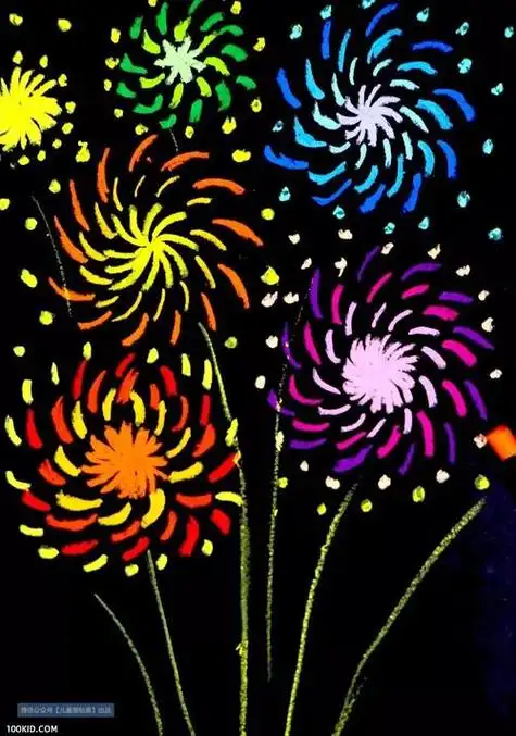 画烟花怎么画简笔画烟花怎么画