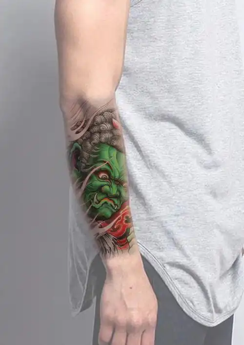 不动明王纹身手稿示范图·参考-不动明王是理性的象征,能够默默的