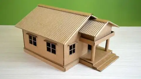 有废纸箱千万不要扔掉,让我来教你用废纸箱制作一幢漂亮的房子!