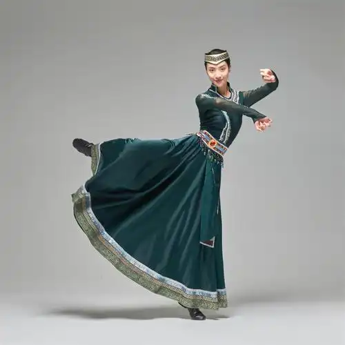 蒙古舞蹈演出服女学生艺开场大摆裙舞舞台表演民族服装