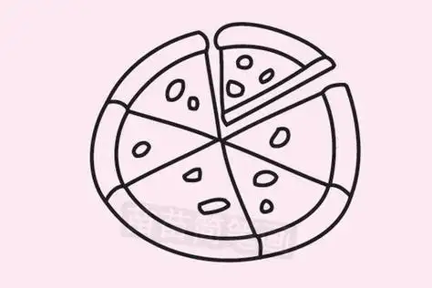 披萨简笔画披萨简笔画图片彩色