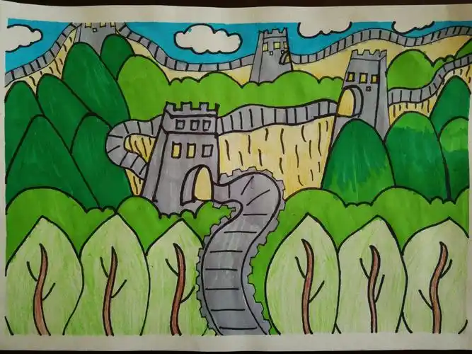 我为长城添光彩 世界儿童爱长城 榆阳区最美长城少儿绘画作品