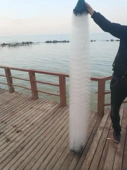 加粗丝三层鱼网单层5指6指7指粘大鱼网挂网沉网捕鱼丝网100米沾鱼网