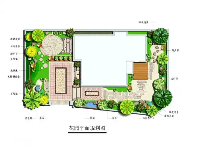 万博翠湖花园日式园林平面规划图