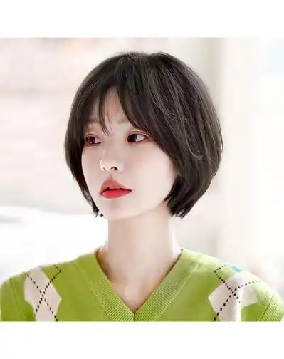 2023新款假发女夏短发波波头全真人发全头头套自然整顶假发套