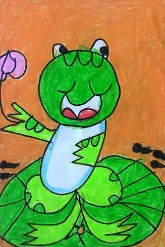 可爱的小青蛙/少儿绘画作品/儿童画/网络美术馆_中国少儿美术教育网