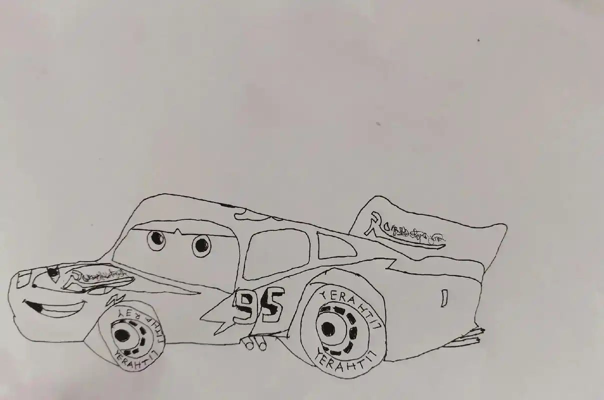 闪电7315麦昆系列 #爱画画的男孩 #儿童画作品 #想画就画 - 抖音