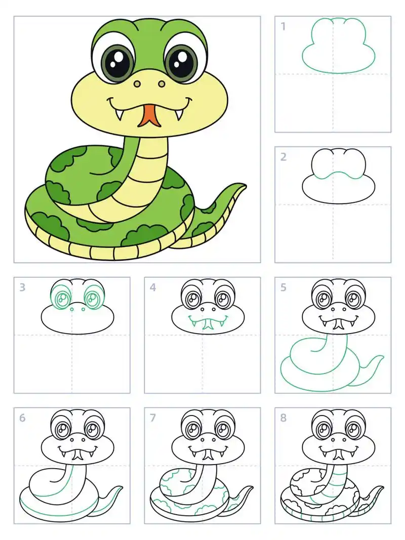 简笔画55期|小蛇97