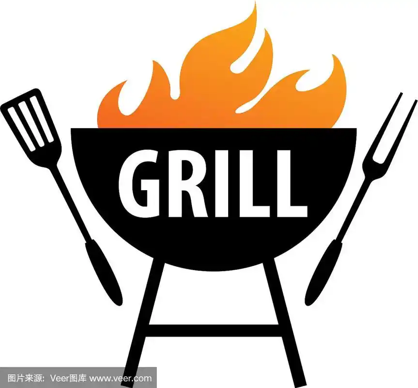 烧烤聚会的标志