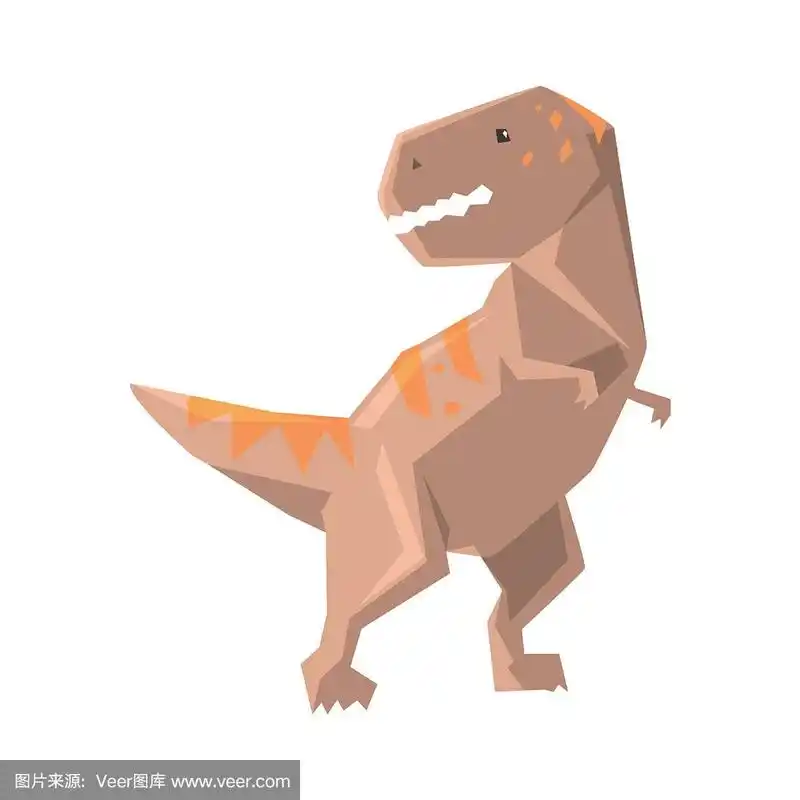 卡通异特龙恐龙角色侏罗纪