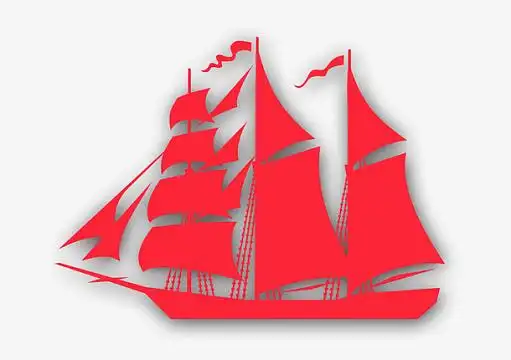 红色帆船素材_红色帆船图片元素-觅元素