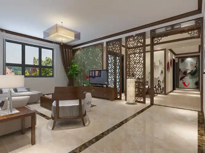 现代简约中国风的典范—郑州农业厅家属院148平米素雅新中式装修效果