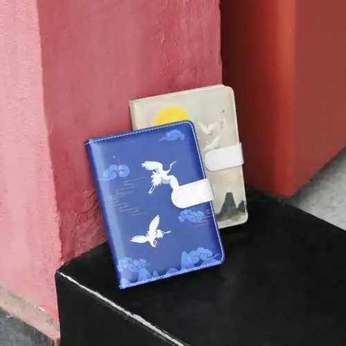 南京云锦研究所元先国风仙鹤系列账本笔记本文创刺绣