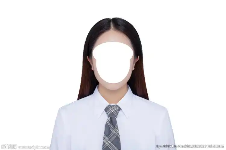 女生白衬衫证件照