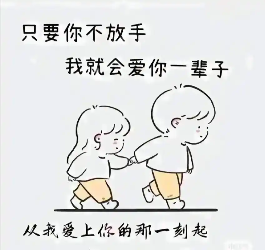 只要你不放手 我就会爱你一辈子 从我爱上你的那一刻起