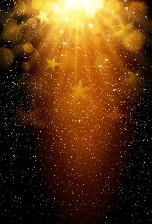 黄色浪漫星空背景素材